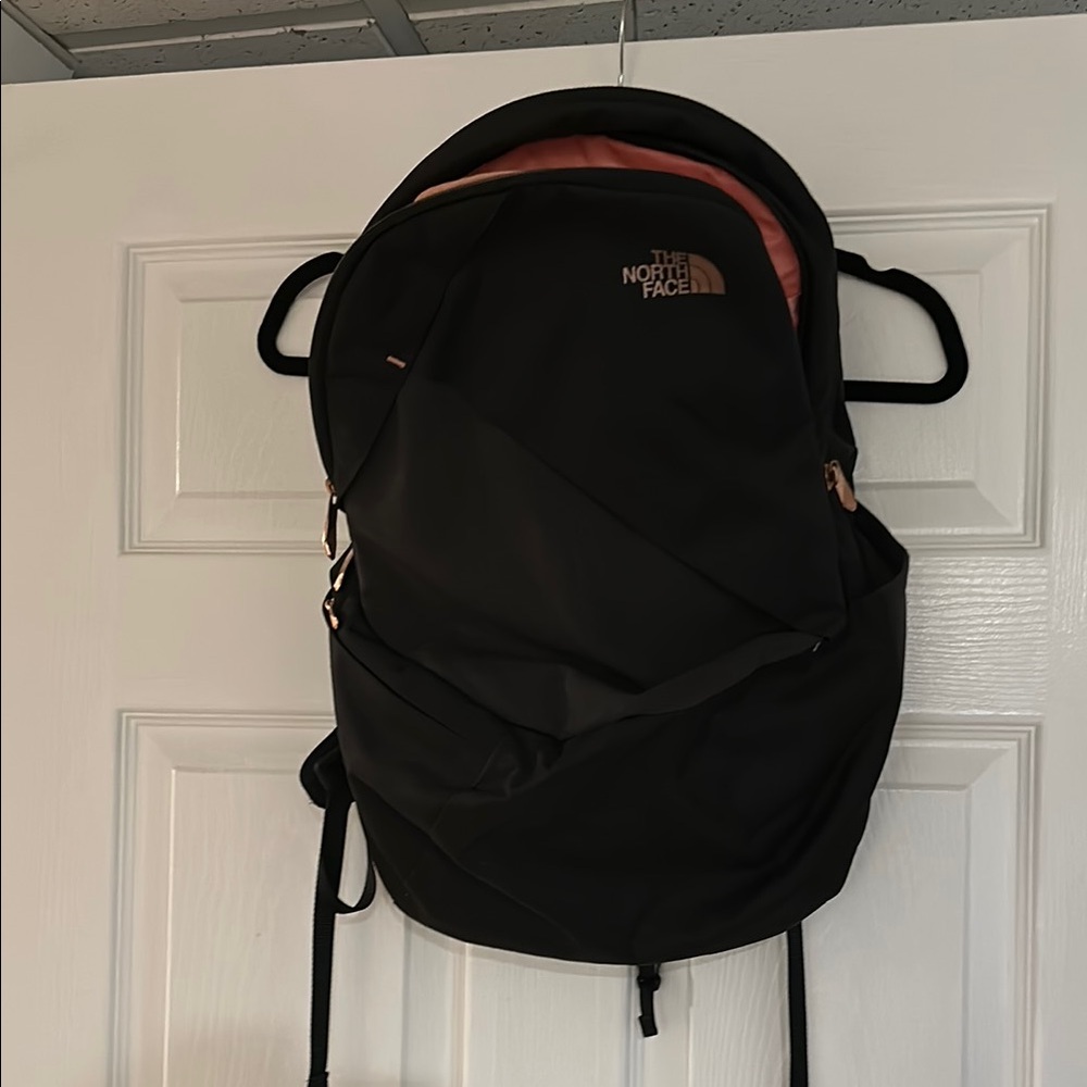 The North Face Black and Pink Backpack